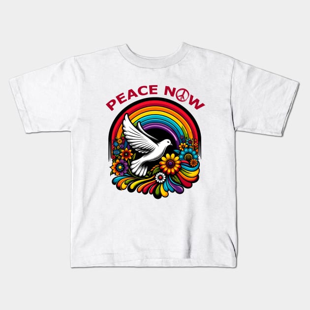 Peace Now Kids T-Shirt by MtWoodson